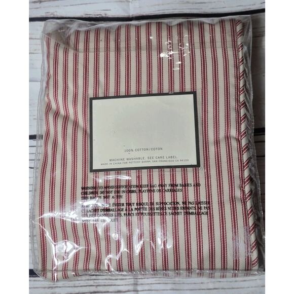 POTTERY BARN Classic Ticking Stripe Daybed Cover Twin Red & White New In Package - Picture 3 of 6